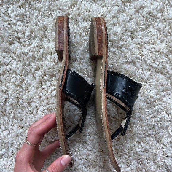 Black Jack Rogers USA Jack Flat Sandal - Picture 2 of 5